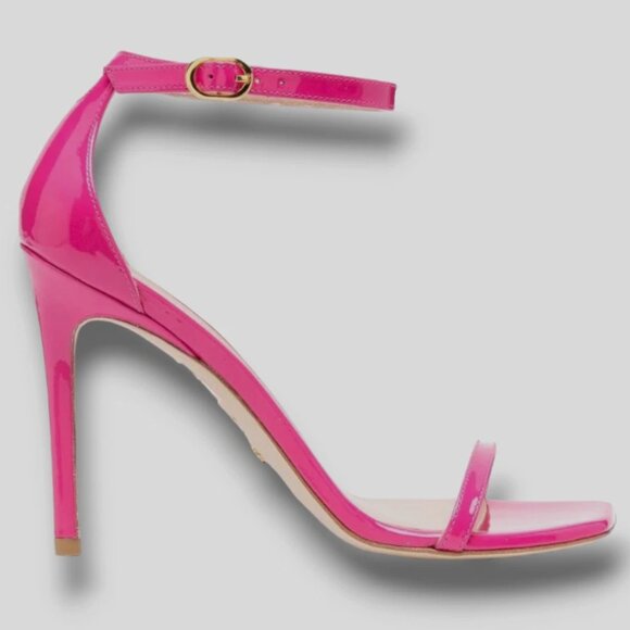 Stuart Weitzman Patent Leather Pink Sandals - Picture 2 of 7